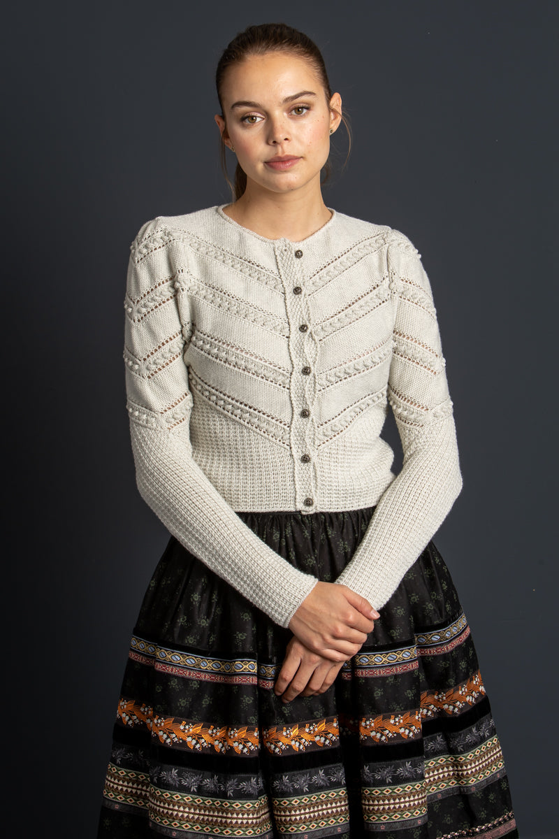 Gottseidank Strickjanker Ophelia Chamois Vorderansicht | Gottseidank knit jacket Ophelia Chamois front view