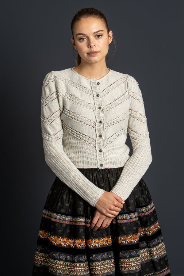 Gottseidank Strickjanker Ophelia Chamois Vorderansicht | Gottseidank knit jacket Ophelia Chamois front view