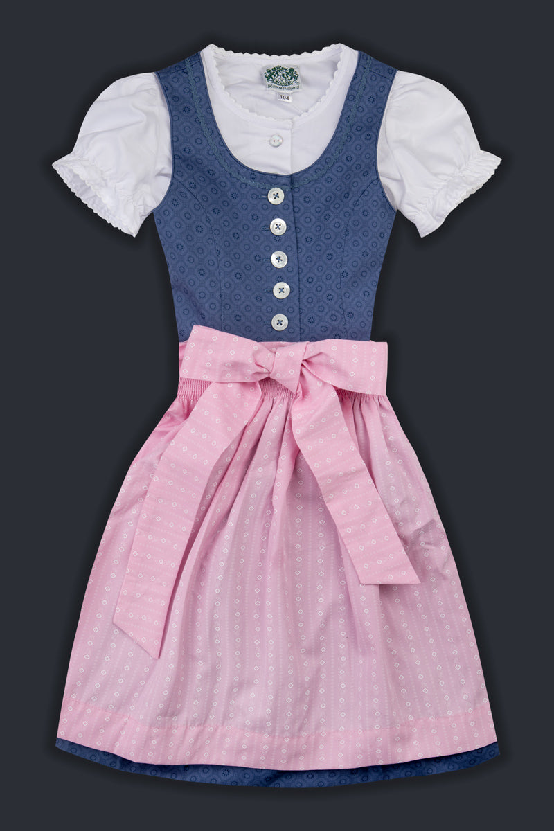 Hammerschmid Kinderdirndl Bergsee blau rosa