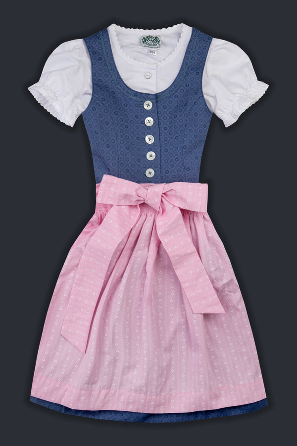 Hammerschmid Kinderdirndl Bergsee blau rosa