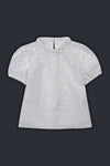 Felicitas Kinder Trachtenshirt Sabrine weiß Vorderansicht | Felicitas children's traditional shirt Sabrine white front view