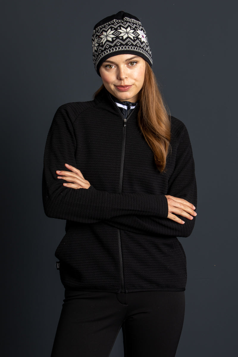 Colmar Zip-Jacke Damen Schwarz Detail | Colmar zip jacket women black detail