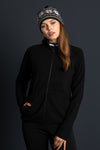 Colmar Zip-Jacke Damen Schwarz Vorderansicht | Colmar zip jacket women black front view