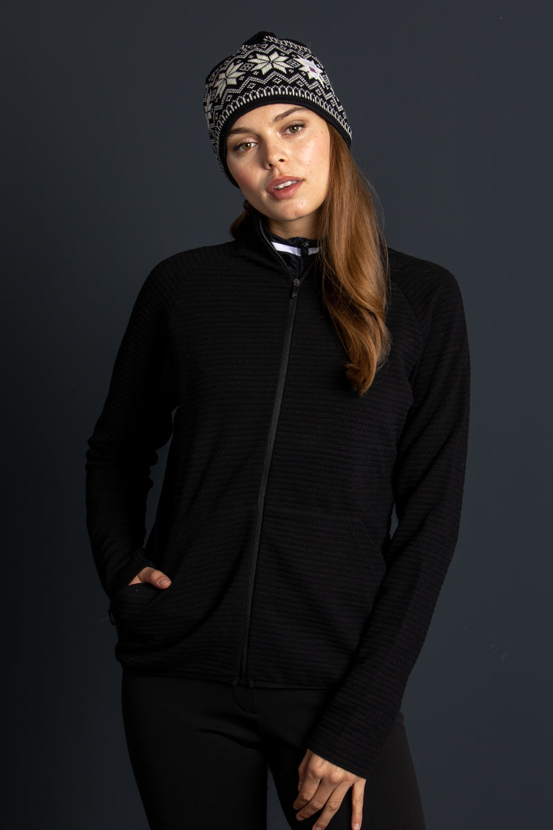 Colmar Zip-Jacke Damen Schwarz Vorderansicht | Colmar zip jacket women black front view