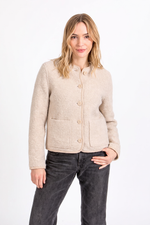 Alpe Piano Trachtenjacke Boucle Fedora creme