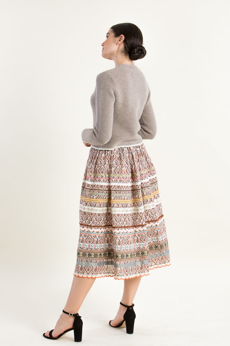 fei scho schee Strickjanker taupe Detail | fei scho schee Knit Janker taupe detail