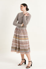 fei scho schee Strickjanker taupe Detail | fei scho schee Knit Janker taupe detail