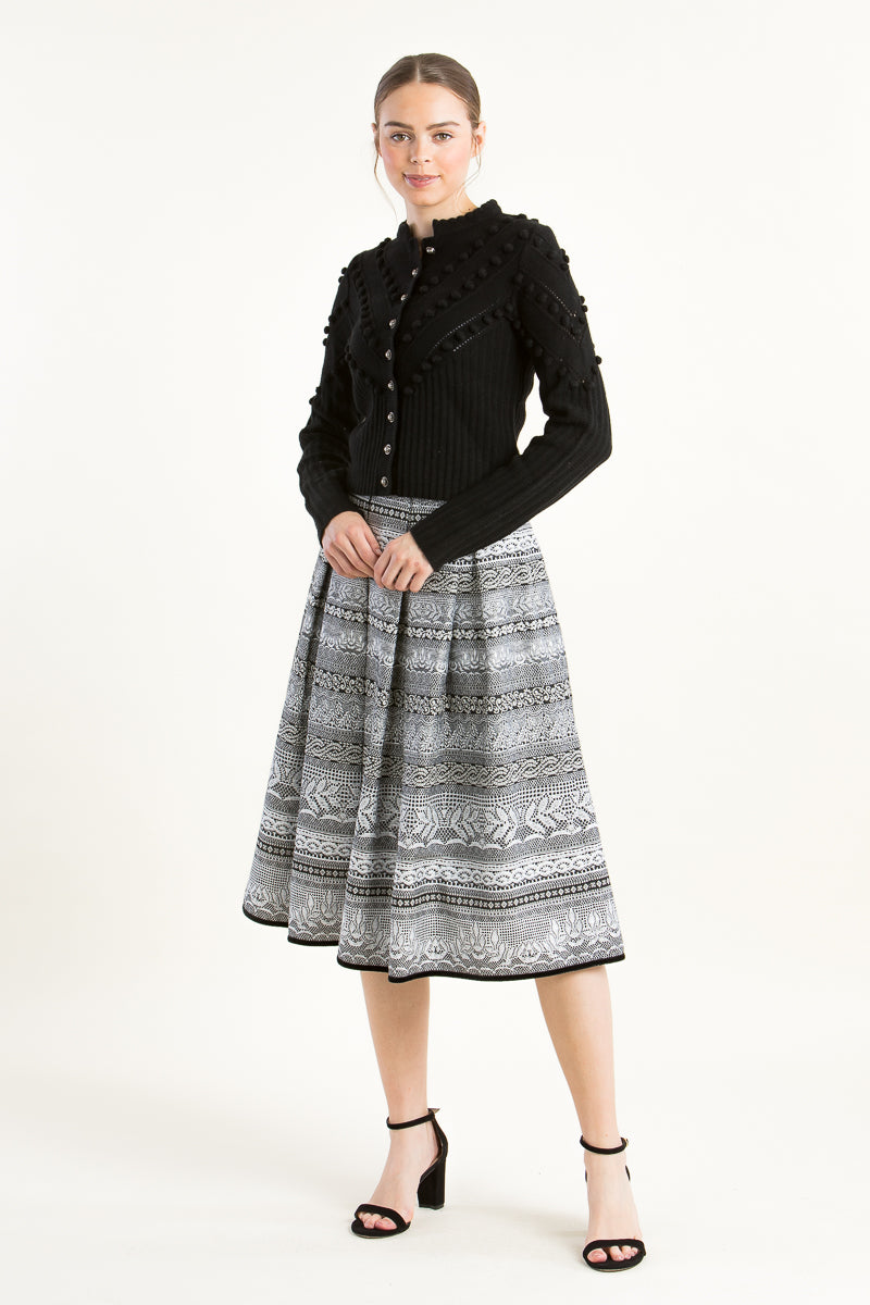 fei scho schee Strickjanker schwarz Rückansicht | fei scho schee Knit Janker black back view