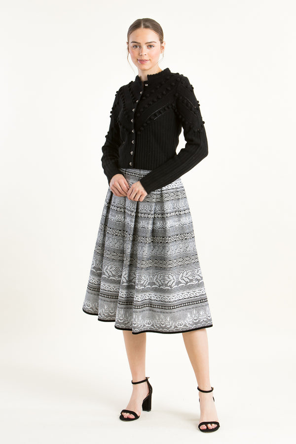 fei scho schee Strickjanker schwarz Rückansicht | fei scho schee Knit Janker black back view
