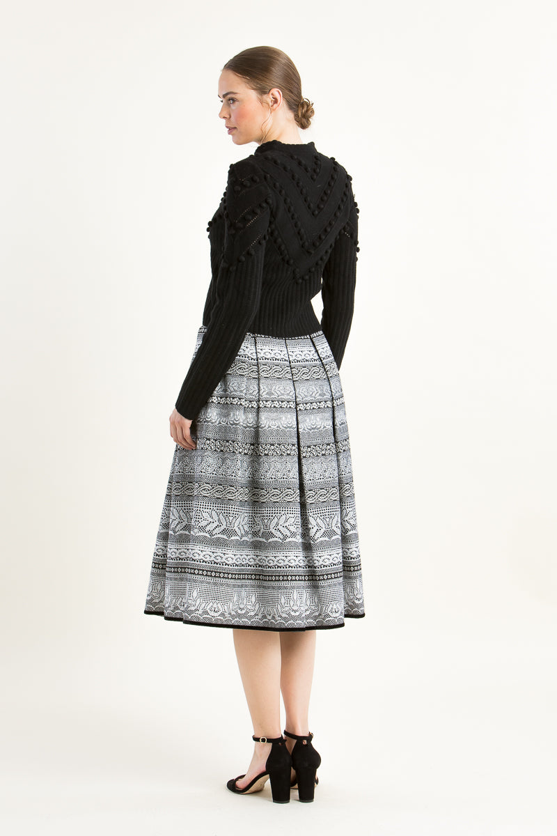 fei scho schee Strickjanker schwarz Detail | fei scho schee Knit Janker black detail