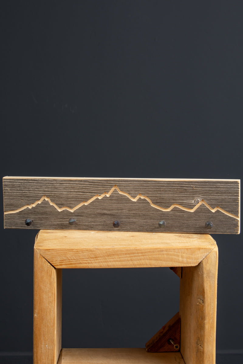Woods Garderobe Altholz Berg Motiv 55cm