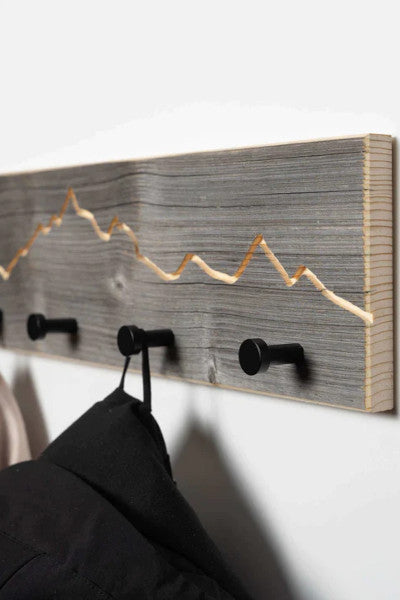 Woods Garderobe Altholz Berg Motiv 55cm