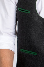 Gebrüder Orth Miesbacher Weste anthra Rückansicht | Gebrüder Orth Miesbach vest anthracite back view