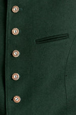 Gebrüder Orth Trachtenweste grün Detail Kragen | Gebrüder Orth traditional vest green collar detail