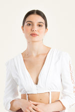 Gottseidank Dirndlbluse Simone weiß Detail | Gottseidank Dirndl Blouse Simone White detail
