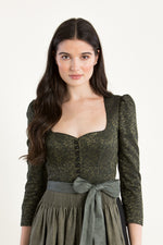 Gottseidank Ärmeldirndl Amelie Lindengrün Detail | Gottseidank Sleeved dirndl Amelie Linden green detail