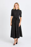 Gottseidank Ärmeldirndl Aurelia schwarzblau Vorderansicht | Gottseidank sleeved dirndl Aurelia black blue front view