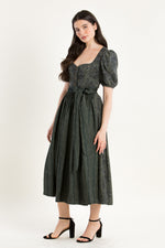 Gottseidank Ärmeldirndl Carolina flaschengrün Rückansicht | Gottseidank short-sleeve Dirndl Carolina bottle green back view