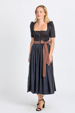 Gottseidank Dirndl Hanni carbonblau Rückansicht | Gottseidank Dirndl Hanni carbon blue back view