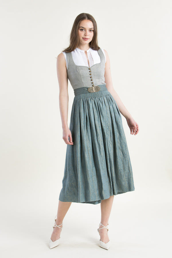 Gottseidank Dirndl Hedi cloud blue/blautanne Vorderansicht | Gottseidank Dirndl Hedi cloud blue/pine blue front view