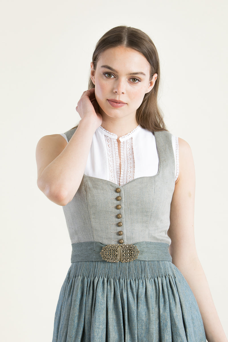 Gottseidank Dirndl Hedi cloud blue/blautanne Detail | Gottseidank Dirndl Hedi cloud blue/pine blue detail
