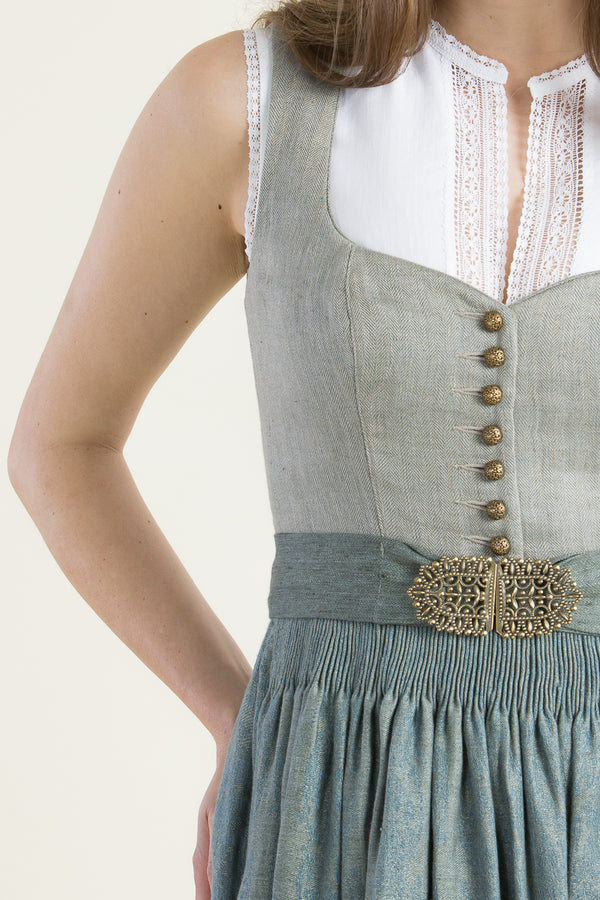 Gottseidank Dirndl Hedi cloud blue/blautanne Detail | Gottseidank Dirndl Hedi cloud blue/pine blue detail