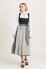 Gottseidank Dirndl Helene schwarz/chamois Vorderansicht | Gottseidank Dirndl Helene black/chamois front view