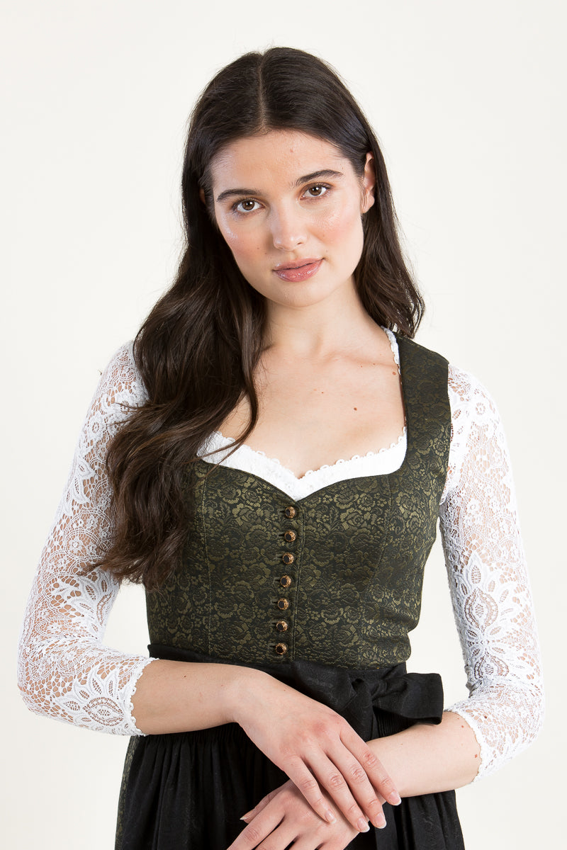 Gottseidank Dirndl Hedi lindengrün Rückansicht | Gottseidank Dirndl Hedi linden green back view