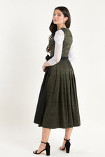 Gottseidank Dirndl Hedi lindengrün Detail Schürze | Gottseidank Dirndl Hedi linden green apron detail