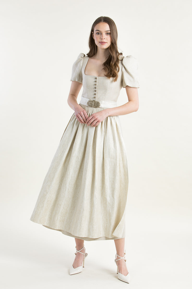 Gottseidank Ärmeldirndl Laura offwhite Rückansicht | Gottseidank Ärmeldirndl Laura off-white back view
