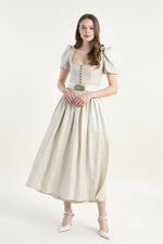 Gottseidank Ärmeldirndl Laura offwhite Rückansicht | Gottseidank Ärmeldirndl Laura off-white back view