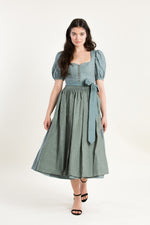 Gottseidank Leinendirndl Lina hellblau Detail | Gottseidank linen dirndl Lina light blue detail