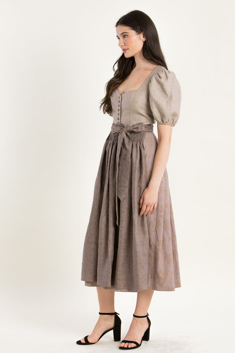 Gottseidank Leinendirndl Lina rose Detail | Gottseidank linen dirndl Lina rose detail