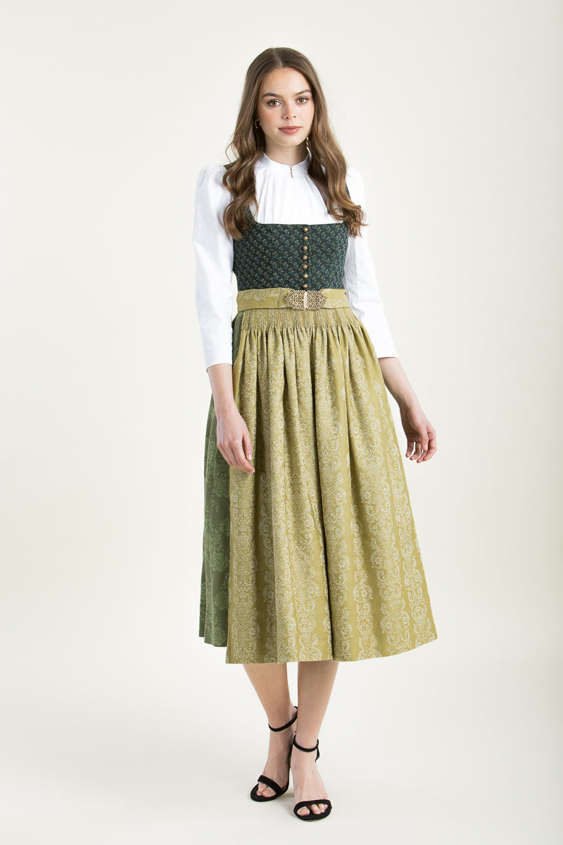 Gottseidank Dirndl Monika efeu/goldgrün Detail | Gottseidank Dirndl Monika ivy/gold green detail