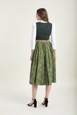 Gottseidank Dirndl Monika efeu/goldgrün Getragen | Gottseidank Dirndl Monika ivy/gold green worn