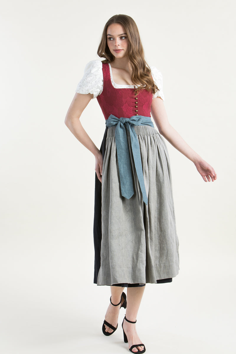 Gottseidank Dirndl Monika granatapfel Vorderansicht | Gottseidank Dirndl Monika pomegranate front view