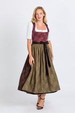 Gottseidank Dirndl Monika rose/grün Rückansicht | Gottseidank Dirndl Monika rose/green back view