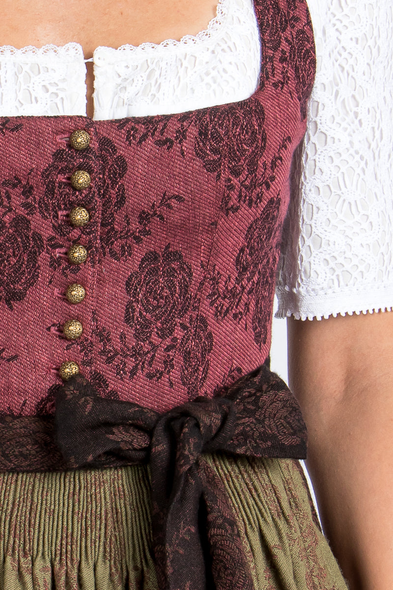 Gottseidank Dirndl Monika rose/grün Getragen | Gottseidank Dirndl Monika rose/green worn