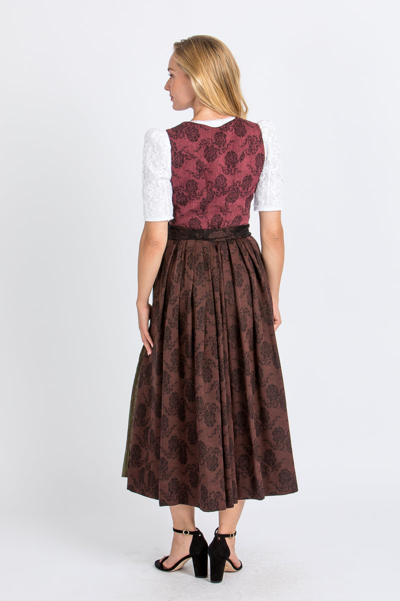 Gottseidank Dirndl Monika rose/grün Detail | Gottseidank Dirndl Monika rose/green detail