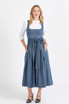 Gottseidank Leinendirndl Monika mao blau Vorderansicht | Gottseidank Monika linen dirndl mao blue front view