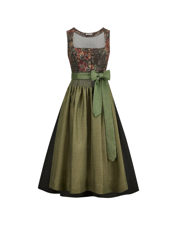 Gemustertes Jacquard Dirndl von Gottseidank. Frontansicht. 