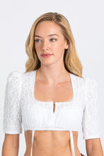 Gottseidank Dirndlbluse Ava weiß Detail | Gottseidank Dirndl Blouse Ava white detail