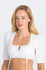 Gottseidank Dirndlbluse Ava weiß Rückansicht | Gottseidank Dirndl Blouse Ava white back view