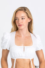 Gottseidank Dirndlbluse Irma eierschale Rückansicht | Gottseidank Dirndl Blouse Irma eggshell back view