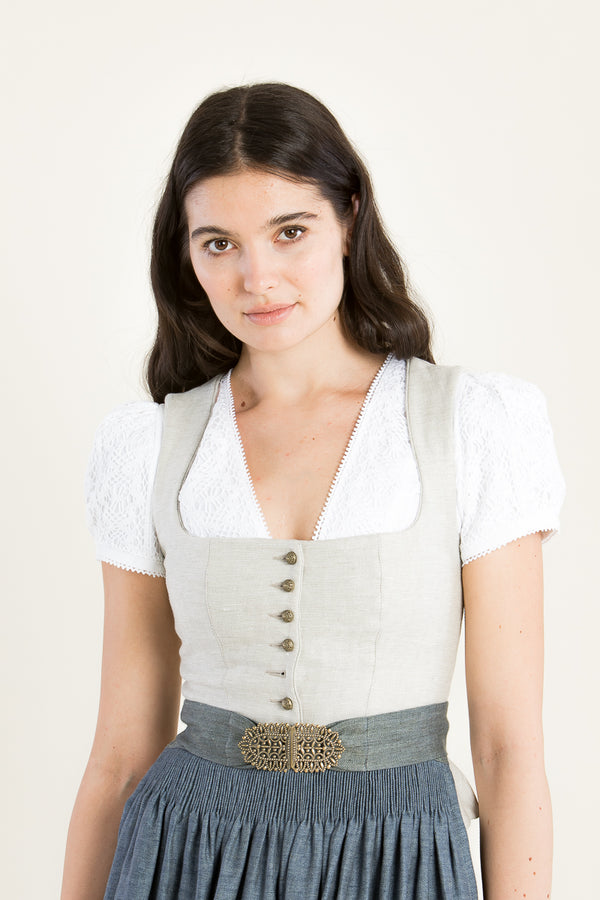 Gottseidank Dirndlbluse Liesbeth weiß Rückansicht | Gottseidank Dirndl Blouse Liesbeth white back view
