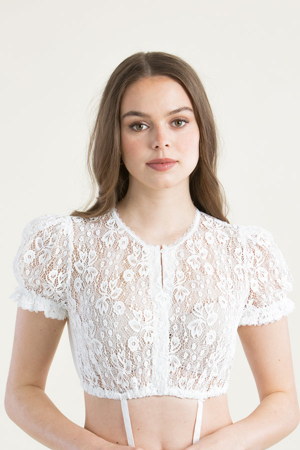 Gottseidank Dirndlbluse Viktoria eierschale Vorderansicht | Gottseidank Dirndl Blouse Viktoria eggshell front view