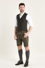 Gottseidank Trachtenweste Elias Bronzegrün Getragen | Gottseidank Trachten Vest Elias bronze green worn