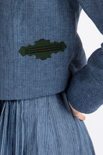 Gottseidank Trachtenjacke Flora Mao Blau Detail | Gottseidank traditional jacket Flora mao blue detail