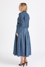 Gottseidank Trachtenjacke Flora Mao Blau Detail | Gottseidank traditional jacket Flora mao blue detail