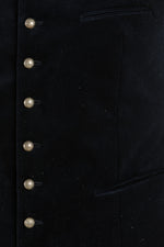 Gottseidank Samt Weste Konstantin schwarzblau Detail | Gottseidank Konstantin Black-blue detail
